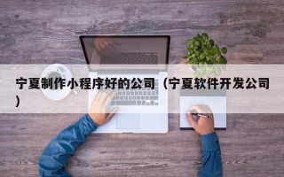 沙河宁夏制作小程序好的公司（宁夏软件开发公司）